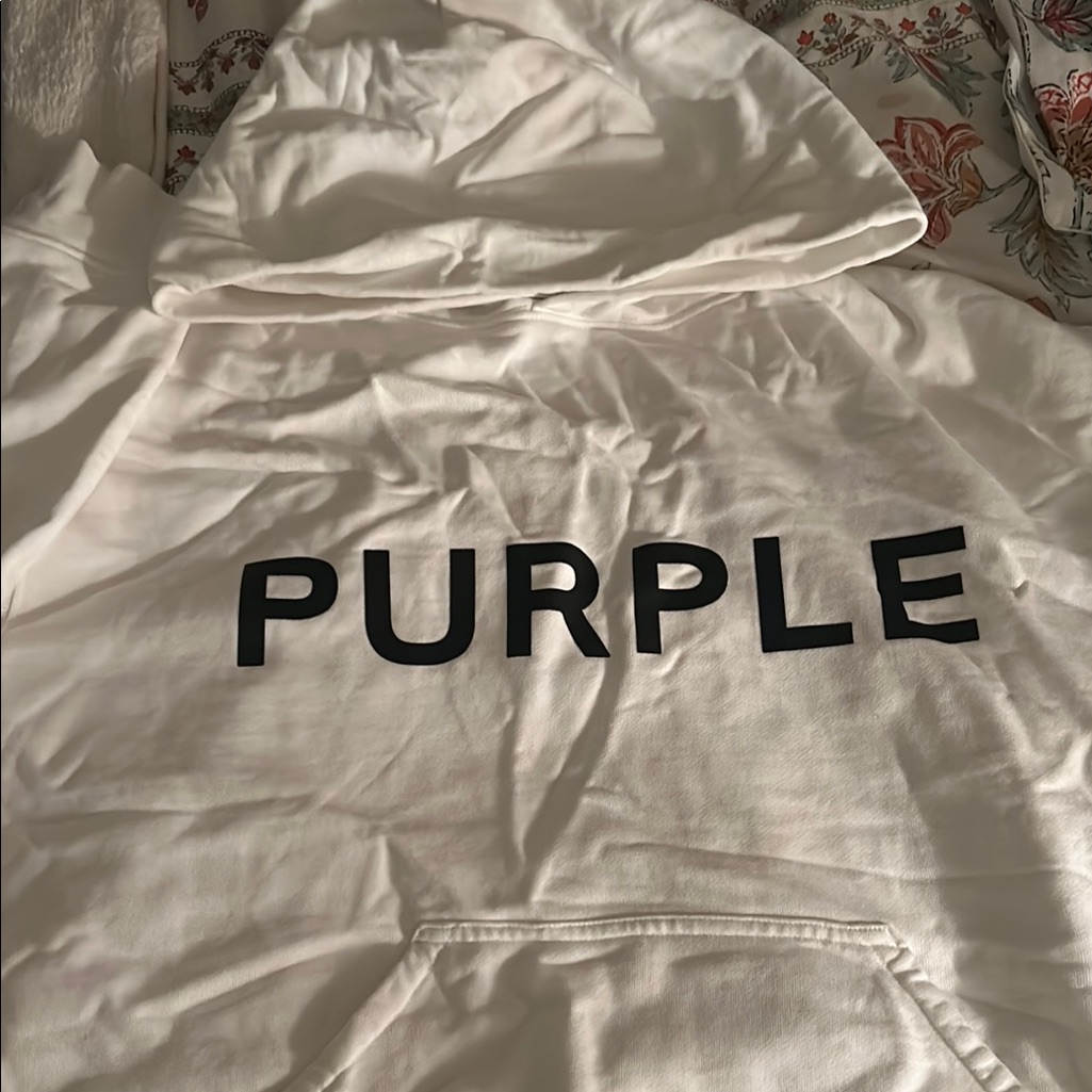 White Purple Brand Hoodie (Used Once) Good As New